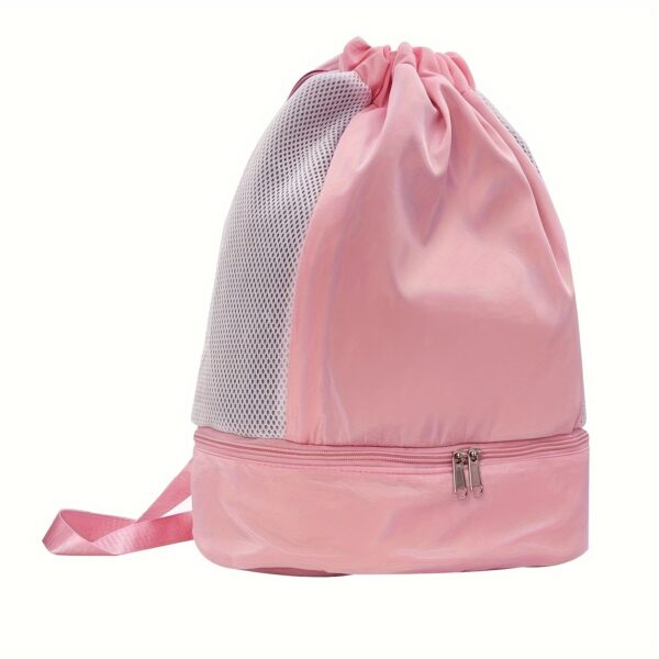 Pink Outdoor Drawstring Backpack.